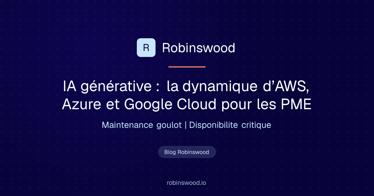 Illustration Robinswood : IA générative : la dynamique d’AWS, Azure et Google Cloud pour les PME